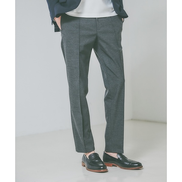 【グレージュ】【FLEX PANTS】ピンタック イージーパンツ /TR 強撚 ボタニーサージ グレージュ】【FLEX PANTS】ピンタック イージーパンツ /TR 強撚