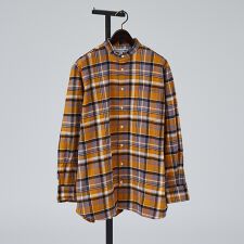 【別注】Individualized shirts / ネルチェック バンドカラ