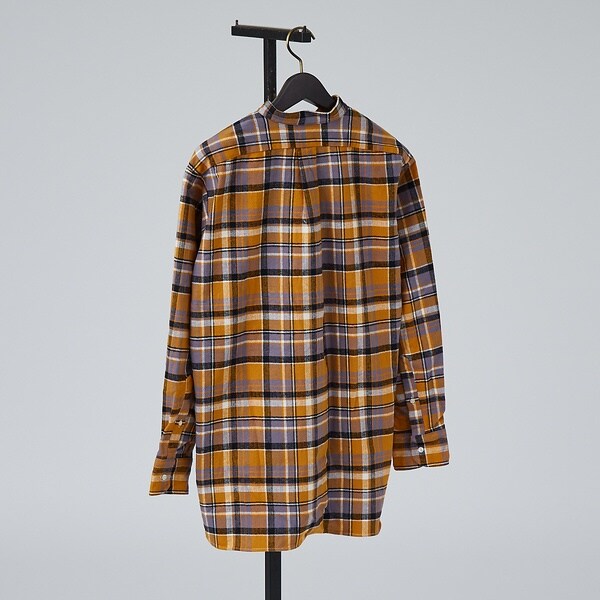 別注】Individualized shirts / ネルチェック バンドカラ | アバハウス