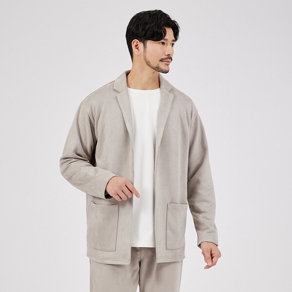 【セットアップ対応】ネオスエード ジャケット カーディガン / シルキータッチ