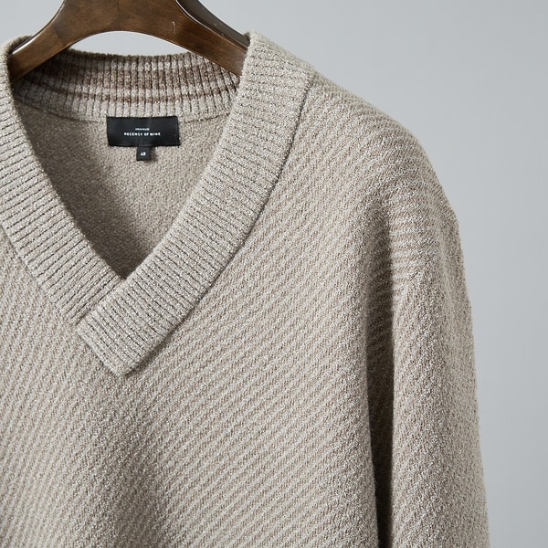 アバハウス（ABAHOUSE）/ツイル柄 ブークレーVネックニット ツイル柄 ブークレーVネックニット | アバハウス(ABAHOUSE) | マルイ