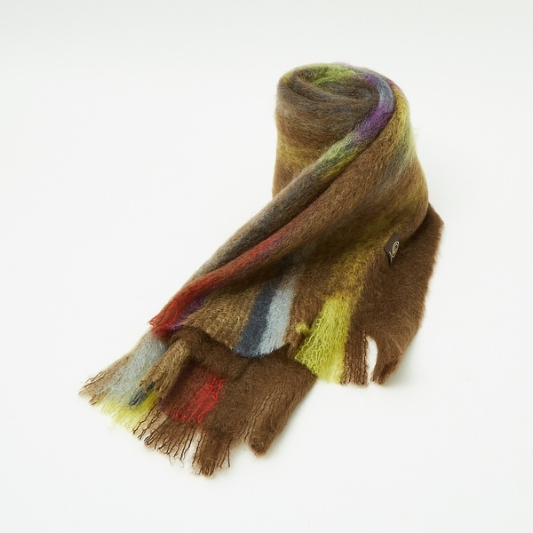 MANTAS EZCARAY】シャギーモヘア マフラー TARTAN / ボリ | アバハウス