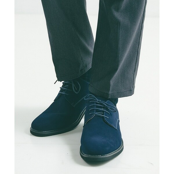 スウェード プレーントゥ シューズ