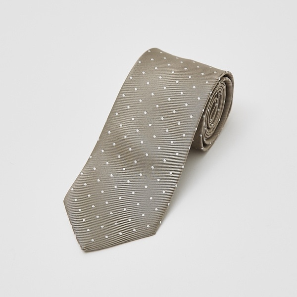 シルクネクタイ レジメンタル風ウェーブ柄 / MADE IN JAPAN