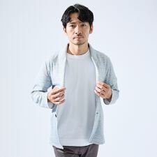 【サマーニット】バーズアイ ショールカラー ジャケット