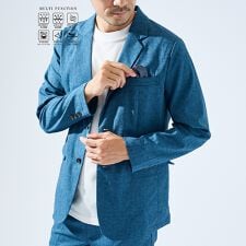 【セットアップ対応】吸水速乾 リネンライク  ジャケット / サマージャケット