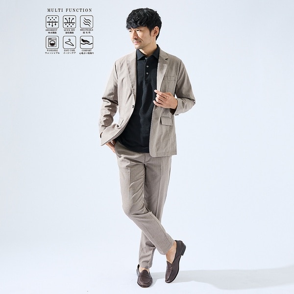 【美品】アバハウス　3ピース　セットアップスーツ　XL　ネイビー　紺　4　背抜き アバハウス(ABAHOUSE) メンズ スーツ・セットアップ の一覧