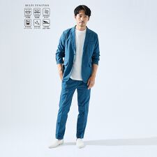 【上下2点セット/セットアップ対応】吸水速乾 リネンライク セットアップ / ス