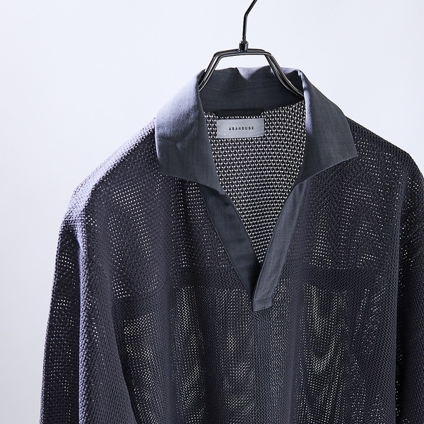 スキッパー メッシュニット ポロシャツ | アバハウス(ABAHOUSE