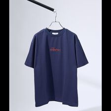 レタリングステッチ刺繍　半袖Tシャツ