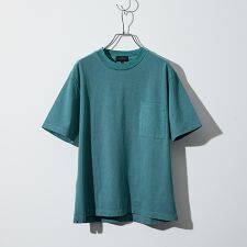 【シャンブレー加工】ポケットＴシャツ / 製品染めＴシャツ