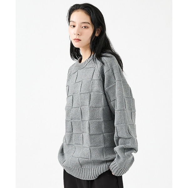 アバハウス（ABAHOUSE）/【FORTUNA/フォルトゥナ】ECOTEC−Knit/編み込み風ニットプルオー FORTUNA/フォルトゥナ】ECOTEC-Knit/編み込み風ニットプルオー