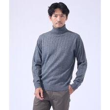 【カシミヤタッチ】タートルネック ニット/ ウォッシャブル