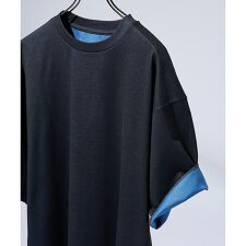 【リバーシブル配色】バックメッシュ 半袖Ｔシャツ / オーバーサイズ