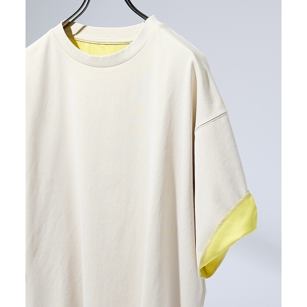 ウズマキ】アシンメトリー 配色 オーバーサイズ ポンチ ロンT