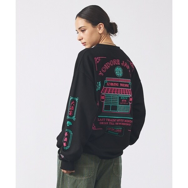 YOIDORE/ヨイドレ】居酒屋クルーネックスウェット/刺繍/秋冬