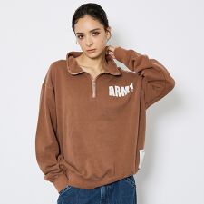 【JOHNBULL/ジョンブル】ARMY スウェットハーフジップ /プルオーバー