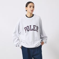 【POLER/ポーラー】COLLEGE RAGLAN CREW スウェット/カレ
