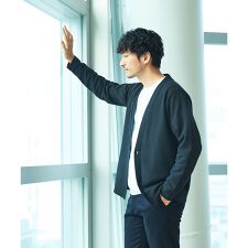 アバハウス(ABAHOUSE)のダブルジャージ 鹿の子 ワンボタンカーディガン