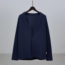 アバハウス(ABAHOUSE)のダブルジャージ 鹿の子 ワンボタンカーディガン