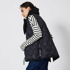 アバハウス(ABAHOUSE)の【TAION/タイオン】ミリタリー VネックWジップ ダウンベスト-ソフトシェル