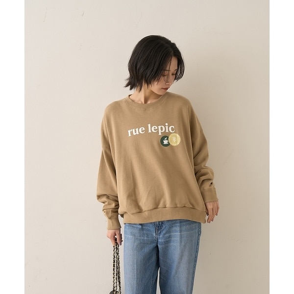 cafe graphic バックプリント スウェット オーバーサイズ / ユニセ