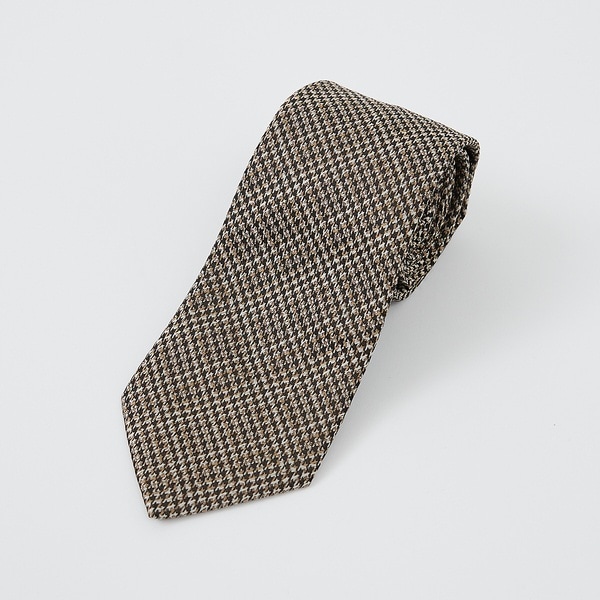 オリジナル柄】クレスト ダークチェック ネクタイ | アバハウス