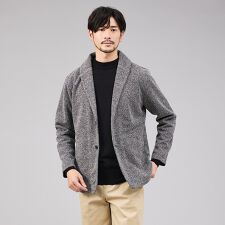 ブークレ ボンディング ショールブルゾン / ストレッチ / 保温性
