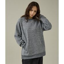 【JEMORGAN /ジェーイーモーガン】ニットフリースクルーネックトレーナー/