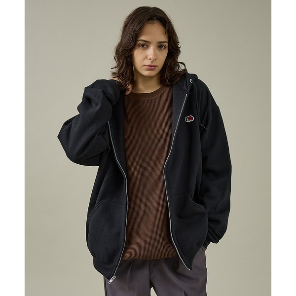 AH ABAHOUSE】クロップド ダブルジップ スウェットフーディー / セ