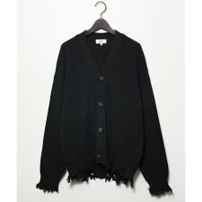 【AH ABAHOUSE】畦編み ダメージニットカーディガン