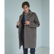 【ON/OFF兼用】ウールモッサ バルカラーコート / ステンカラー