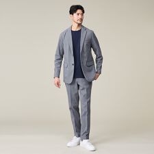 【上下2点SET/WEB限定】ヘリンボーン ジャガード ニットセットアップ /