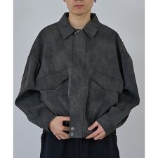 【AH ABAHOUSE】クロップド ネオレザー A-2ジャケット