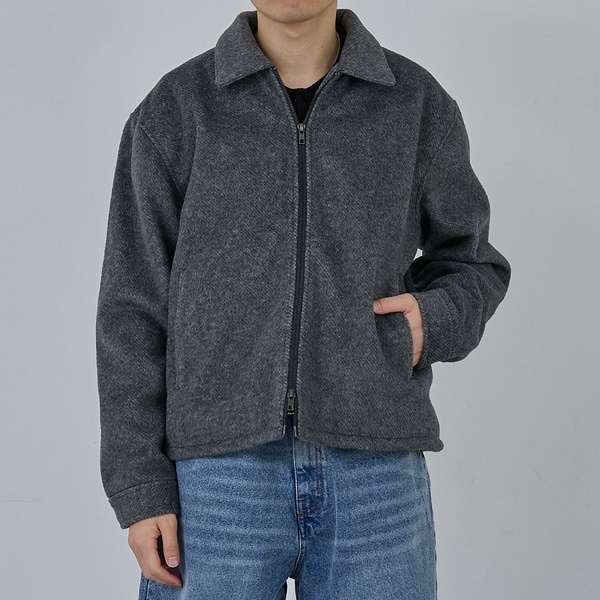 Ay-O　ボッテガヴェネタ　クロップドウールジップアップブルゾン Ay-O様専用 ボッテガヴェネタ クロップドウールジップアップブルゾン