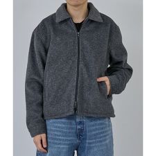 【AH ABAHOUSE】クロップド ダブルジップアップ シャギーブルゾン