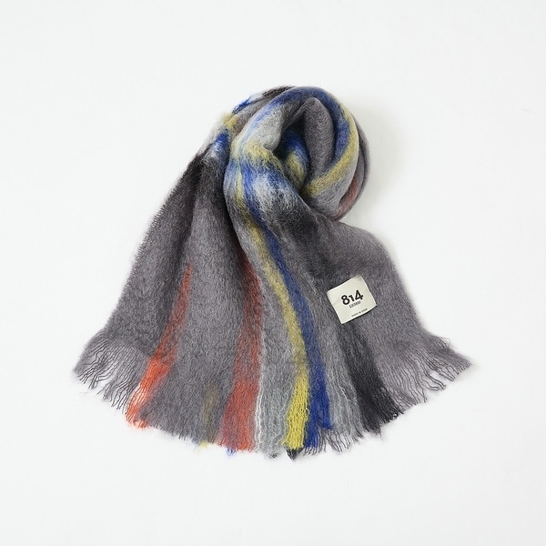 MANTAS EZCARAY】シャギーモヘア マフラー TARTAN / ボリ | アバハウス