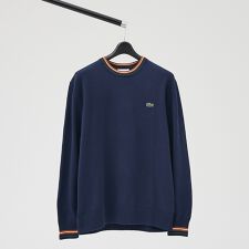 【LACOSTE / ラコステ】ボーダーリブ プルオーバーニット