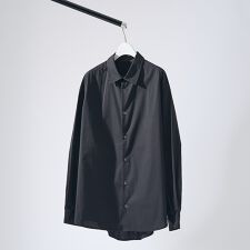 ストレッチコットン レギュラーカラー リラックスシャツ / オーバーサイズ