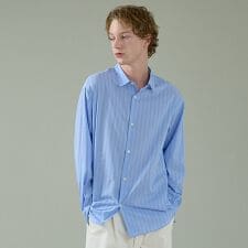 エアリーストライプ オーバーサイズ レギュラーカラーシャツ【予約】