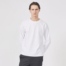 ヘリンボーン ジャガード 長袖Tシャツ