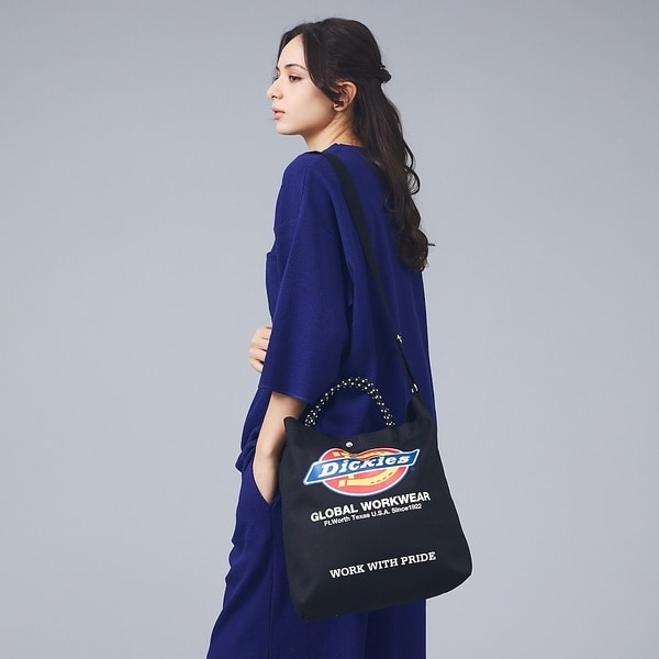 [�}���C]�yDICKIES/�f�B�b�L�[�Y�zLOGO PRINT ROPE 2WAY SHO/�A�o�n�E�X�iABAHOUSE�j �u���b�N