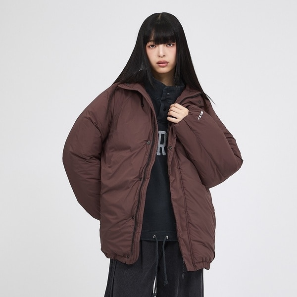 レディース CFT. ミドル丈BIG中綿コート ブラウン