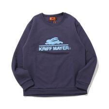 【柔らかい＆暖かい！】サガラ刺繍 裏起毛 クルー スウェット ロゴ 120cm～170cm