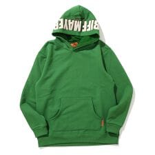 【柔らかい＆暖かい！】サガラ刺繍 裏起毛 スウェット パーカー フードロゴ 120cm～170cm