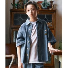 ワークステッチデニムシャツ