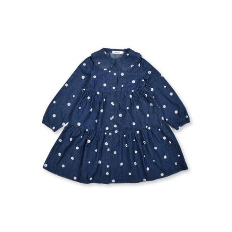 デニム チェック 花柄プリント ティアード ワンピース ９０ １３０ｃｍ スラップスリップ Slap Slip 1801 ファッション通販 マルイウェブチャネル