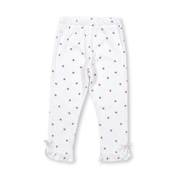 お揃い】イチゴ花柄プリント7分丈パンツ(80~130cm) | スラップスリップ