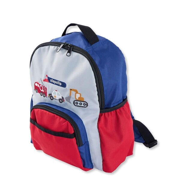 配色切り替えはたらくくるま恐竜刺しゅうリュック(M~L