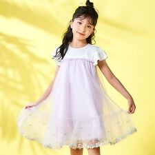 裾フルーツ刺しゅうチュールワンピース(80~130cm)